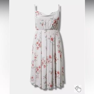 Torrid Gray and Pink Floral Dress